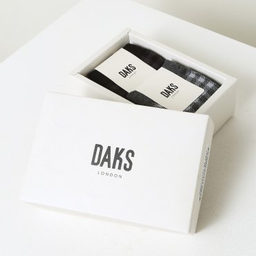 닥스 DBSS4F921BK 블랙 체크 면혼방 장목양말2종세트