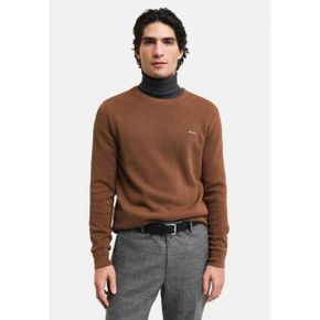 5078517 GANT C-NECK - Jumper hazelnut melange