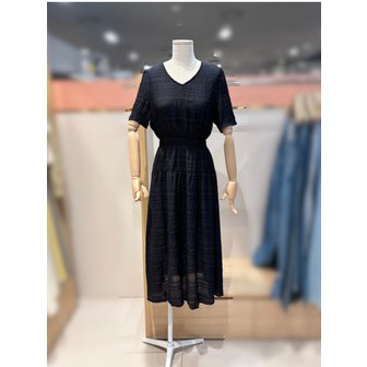 플라스틱아일랜드 [부산점] V넥 허리스모킹 원피스(PQ2WO731)