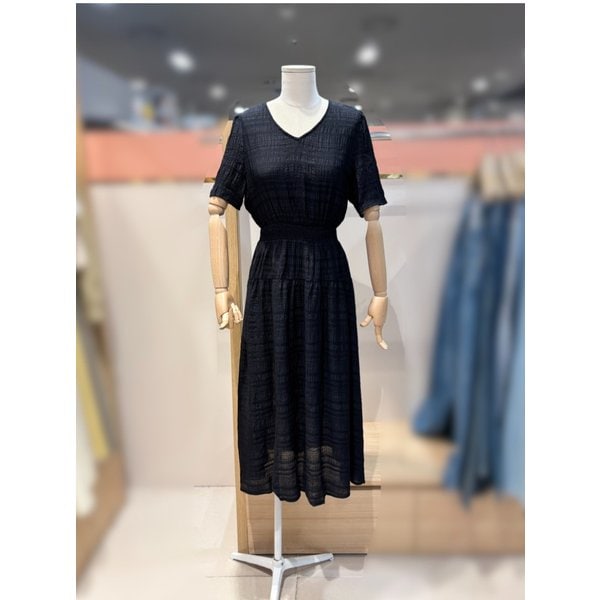 [부산점] V넥 허리스모킹 원피스(PQ2WO731)