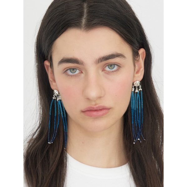 Aqua Shell Drop Earring