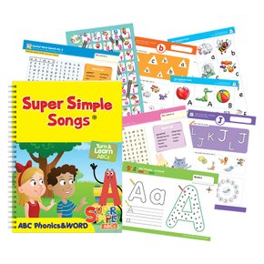 [미국 본사 공식 제작]슈퍼심플송 SUPER SIMPLE SONG ABC Phonics & WORD 파닉스 스프링 제본 홈스쿨링 워크북