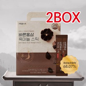  정원삼 바른홍삼 흑마늘스틱 10gx100포 2박스 (총200포)/6년근홍삼/의성흑마늘