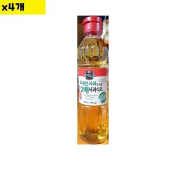  식자재 도매) 2배사과식초(백설 500ml) x4개