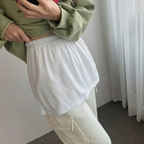 / +1 레이어드 페이크 티셔츠 밴딩 스커트 레깅스 커버