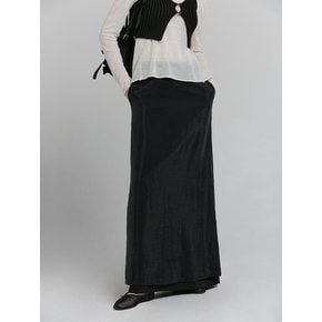 LAYERED MAXI SKIRT [BLACK]