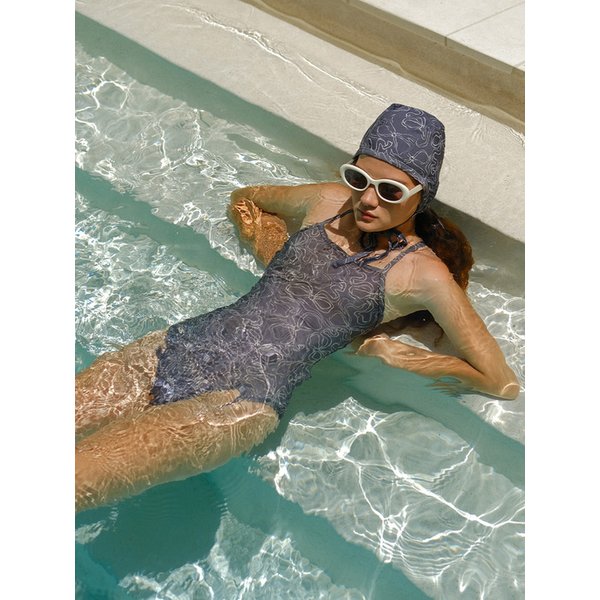 Bow Back One-piece, Bow Charcoal