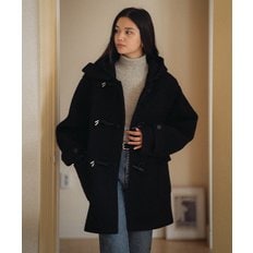 [1차-12/27예약배송]Classic half duffle wool coat_Black