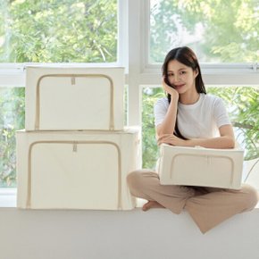 패브릭 모듈 리빙박스 1+1 24L 66L 100L 2color / 대용량 옷정리함 이불정리함