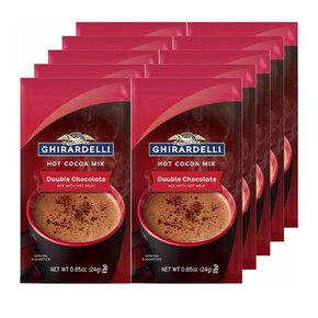 Ghirardelli Hot Cocoa Mix Double Chocolate 기라델리 핫코코아 믹스 더블 초콜릿 24g 10입