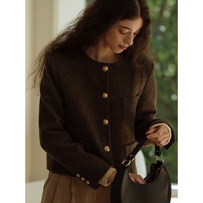 Stella wool jacket(Khaki brown)