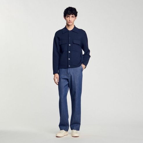 산드로옴므 [SANDRO HOMME] 빅 포켓 니트 자켓 SH25S3MRG0242