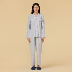 *정상가 49,900원*여 보드라운 피치스킨 하운드투스 파자마 세트_LIGHT GREY