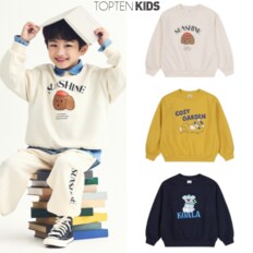 탑텐키즈 25년SS 남아) 버비 더블니트 그래픽 스웨트셔츠 MKF1TR1101