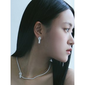 ZIPPER SERIES 테니스 귀걸이 [SHORT]