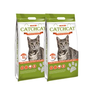  [무료배송] 캐츠캣 천연 벤토나이트 무향 대용량 고양이모래 5L 2개