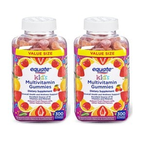 이퀘이트 키즈 종합비타민 과일맛 구미 300정 2개 젤리 Equate Kid Multivitamin