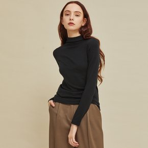 Wool HalfTurtleneck Black