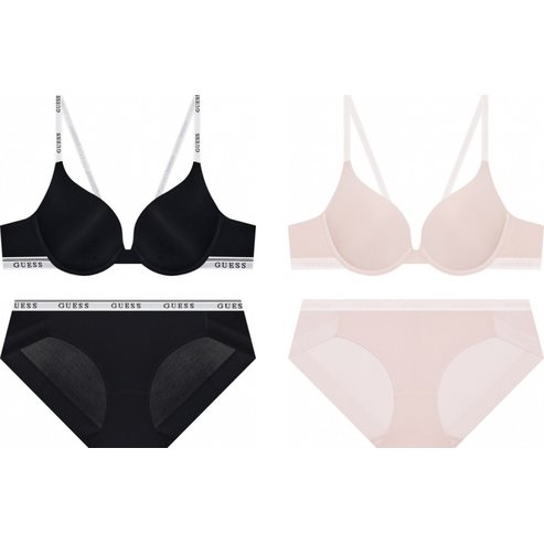 게스언더웨어 화이트로고 밴드 캐주얼 와이어브라/햄팬티세트GDWBR121SET