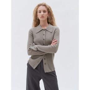 TTF COLLAR BUTTON CASHMERE CARDIGAN 2COLOR