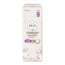 좋은느낌 유기농 순면커버 무표백 라이너 슈퍼롱 66P