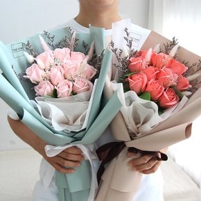 비누꽃다발 10송이 비누장미 로즈데이 성년의날 졸업식 꽃다발