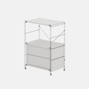 [무케] 레브릭스_쉬포니에 모듈가구 1열선반 유닛옵션11(가로 63.5cm x 높이 90cm) 1선반+서랍장