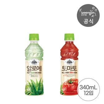 웅진식품 가야농장 토마토/알로에 340mL 12개