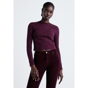 5113950 Lee CROPPED - Long sleeved top velvet beet