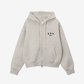 [10/30 예약발송][24FW] BSM SMALL LOGO ZIP UP - OATMEAL