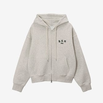 벤시몽 [24FW] BSM SMALL LOGO ZIP UP - OATMEAL