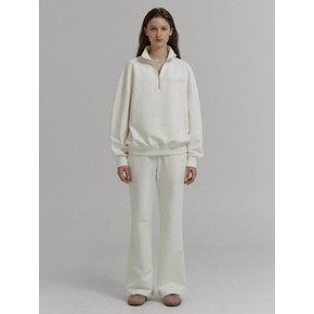 Boots cut sweat pants (Ivory)