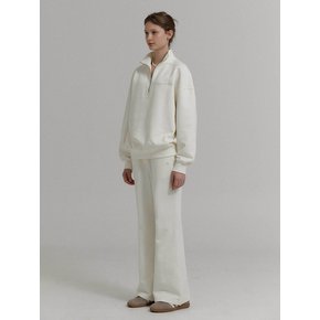 Boots cut sweat pants (Ivory)