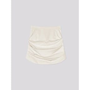 Velvet Draping Skirt Cream