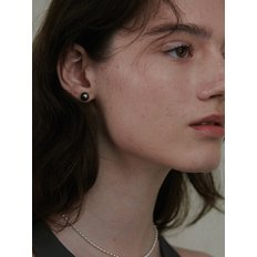 [14k gold] Deux.k.09 / haute pearl earring (8mm)(gray)