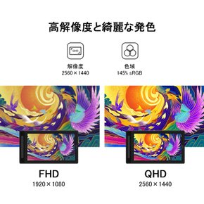 HUION Kamvas Pro 16(2.5K) QHD sRGB 145% 액체 탭 액정 펜 태블릿 15.8인치 고해상도와 깨끗한