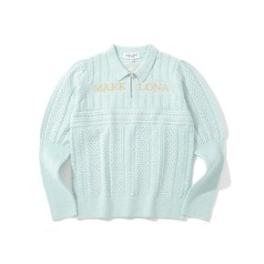 W GN MULTI MESH 1-BUTTON TWINKLE KNIT POLO (LQ3IB04F)