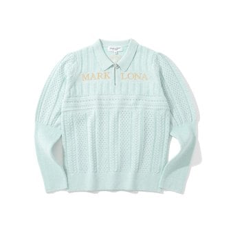 마크앤로나 W GN MULTI MESH 1-BUTTON TWINKLE KNIT POLO (LQ3IB04F)