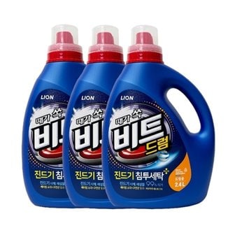 겔라비트(GERLAVIT) 비트 제로 진드기 침투세탁 액체세제 드럼용 용기 2.4L x3