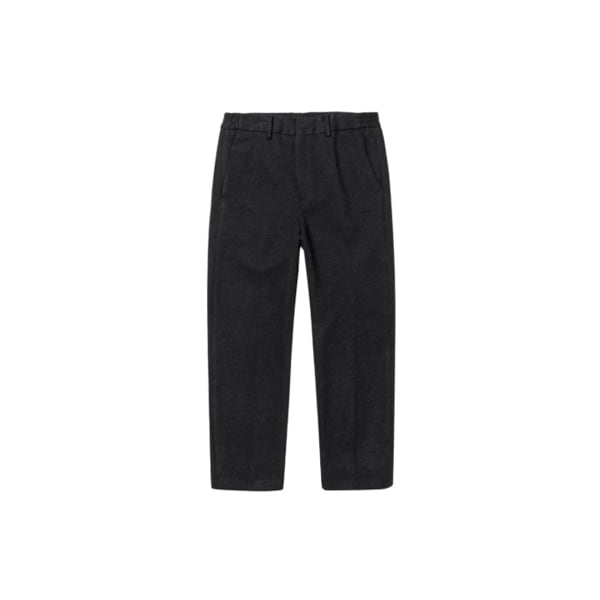 남성 back 브러시 테이퍼드 슬랙스  (블랙)