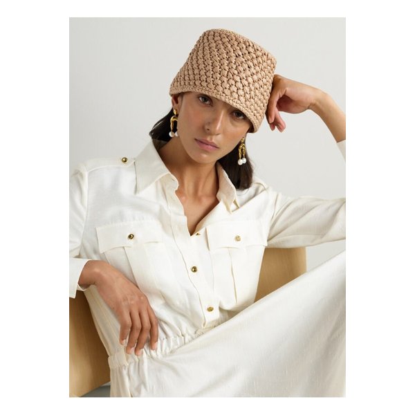 자스민 라피아 버킷 햇 뉴트럴 1647597355700512