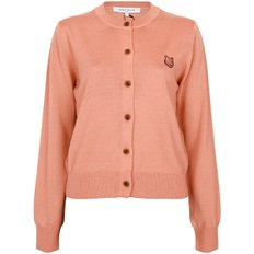 메종키츠네 25SS 레드 볼드 폭스 헤드 패치 울 카디건 MW00508KT1036 0092