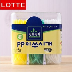 300p 롯데 편한생활 이쑤시개(PP사각)/대나무이쑤시개