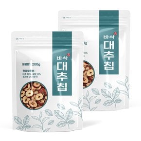 바삭 대추칩 건대추 슬라이스 200g x 2개 말린 대추 과자 간식
