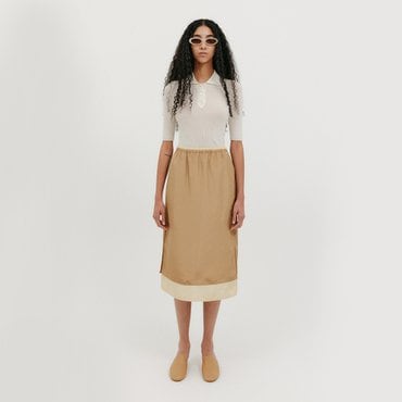 EENK Layered Long Skirt - Camel
