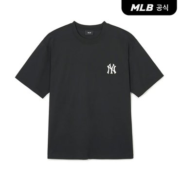 MLB [코리아공식]클래식 모노그램 빅럭스 반팔 티셔츠 NY (Black)