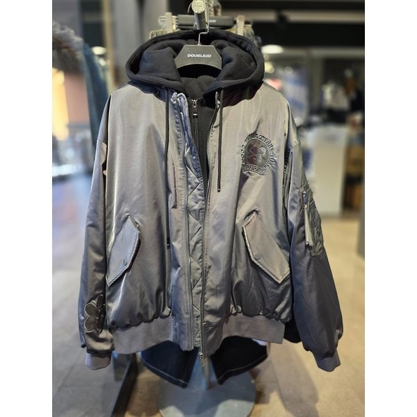 [시흥점] 베어자수 후드레이어드 오리털점퍼(남녀공용)/JGZZ63903CH