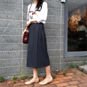 가을 롱 치마바지 랩 미디 간절기 빅사이즈  77 88 7부 반바지 정장 오피스룩_P328544460