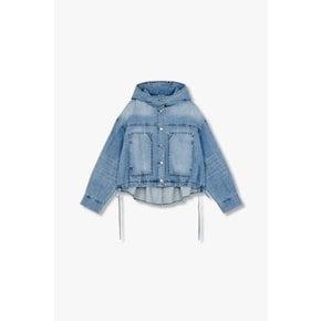 보브 스트링 헴 후디드 데님 셔츠(7115255202)