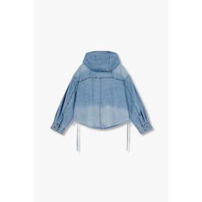보브 스트링 헴 후디드 데님 셔츠(7115255202)